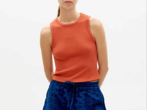 SHORT AZUL GERANIO SEERSUCKER