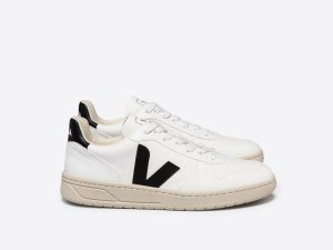 V-10 LEATHER WHITE BLACK