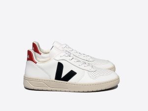 V-10 LEATHER WHITE NAUTICO PEKIN