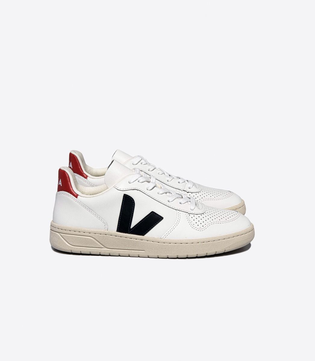 V-10 LEATHER WHITE NAUTICO PEKIN