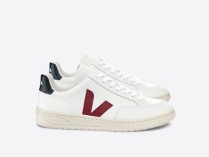 V-12 LEATHER WHITE MARSALA NAUTICO
