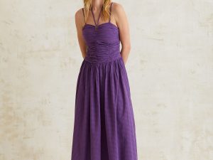 VESTIDO LARGO DRAPEADO