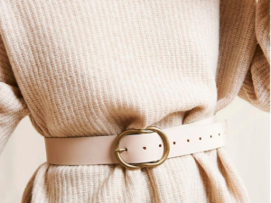 CINTURÓN ANCHO HEBILLA ORO VIEJO