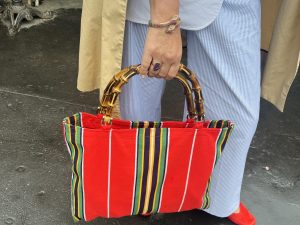 BOLSA CAPRI MAXI LONA RAYAS