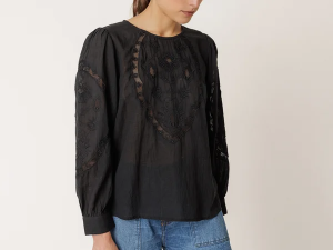 BLUSA BORDADO ROMÁNTICO NEGRA