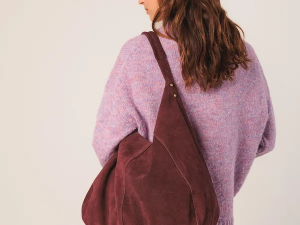 BOLSO TOTE SERRAJE GRANATE