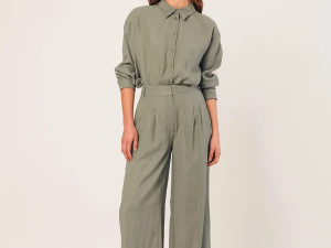 PANTALÓN WIDE LEG VERDE SAFARI