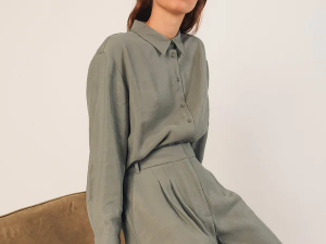 CAMISA CLÁSICA MODAL VERDE SAFARI