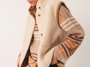 CHALECO TEDDY REVERSIBLE CRUDO