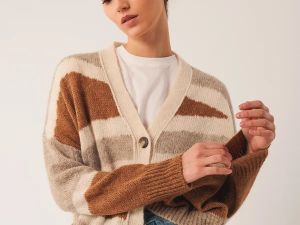 CHAQUETA ALPACA INTARSIA