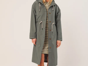 GABARDINA CINTURA AJUSTABLE PIZARRA