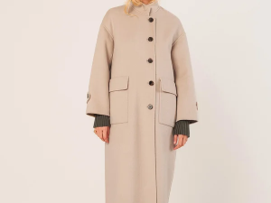 MAXI ABRIGO LANA PIEDRA