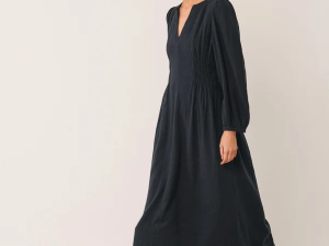 VESTIDO ALGODÓN CREPADO NAVY