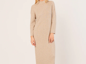 VESTIDO AMPLIO OCHOS BEIGE