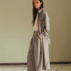 VESTIDO CAMISERO FLUIDO GRIS