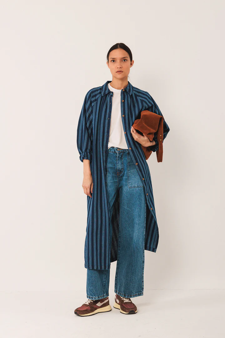 VESTIDO CAMISERO OVERSIZE INDIGO