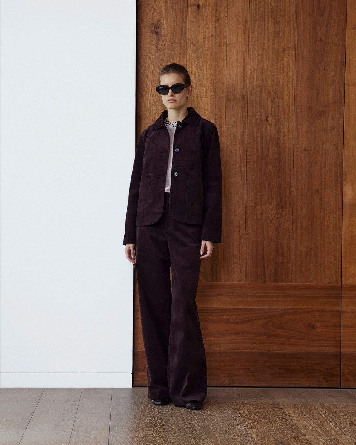 CHAQUETA CORTA ALGODÓN VELVET CHOCOLATE