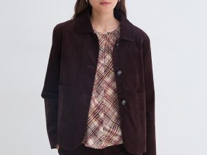 CHAQUETA CORTA ALGODÓN VELVET CHOCOLATE