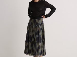 FALDA MIDI EVASÉ ESTAMPADA MULTICOLOR