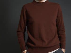 JERSEY CASHMERE CUELLO REDONDO CHOCOLATE