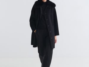 PANTALÓN LANA FRÍA RECTO TIRO ALTO NEGRO