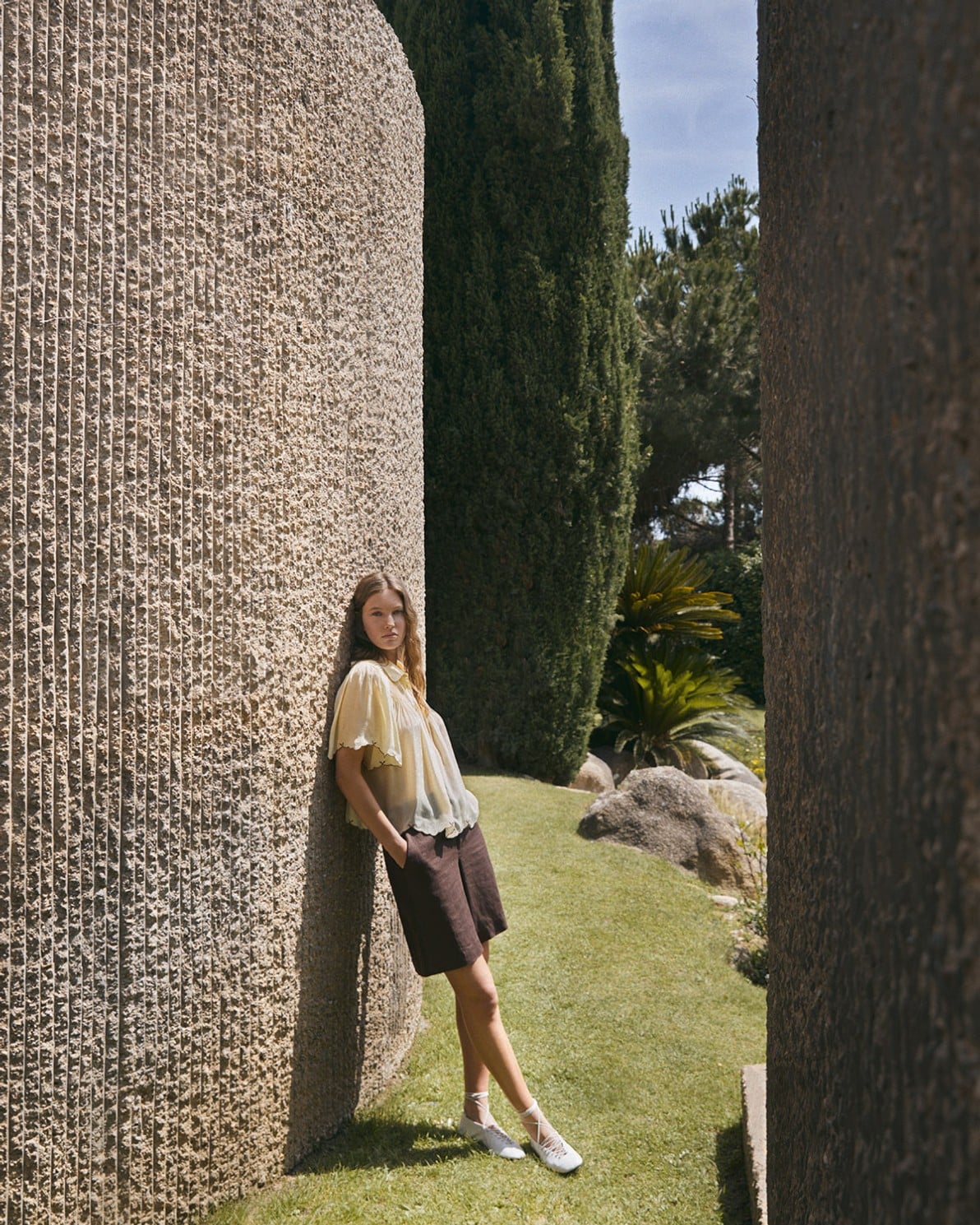 BERMUDAS 100% LINO CHOCOLATE