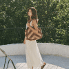 FALDA MIDI BORDADA BLANCO