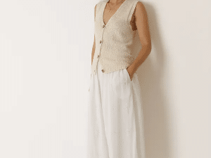 FALDA MIDI BORDADA BLANCO