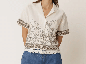 CAMISA BORDADO CONTRASTE