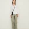 PANTALÓN WIDE LEG POPELÍN VERDE