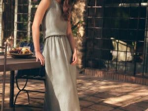 FALDA LARGA CON GOMA TURQUESA