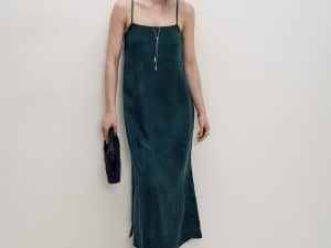 VESTIDO TIRANTES MIDI VERDE