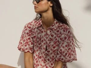 CAMISA ESTAMPADO VINTAGE ROJO