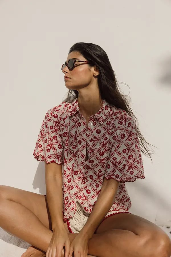 CAMISA ESTAMPADO VINTAGE ROJO