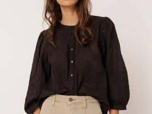 CAMISA BOXY BORDADOS NEGRO