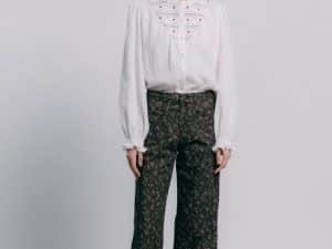 Triana by C pantalón viena flor chocolate